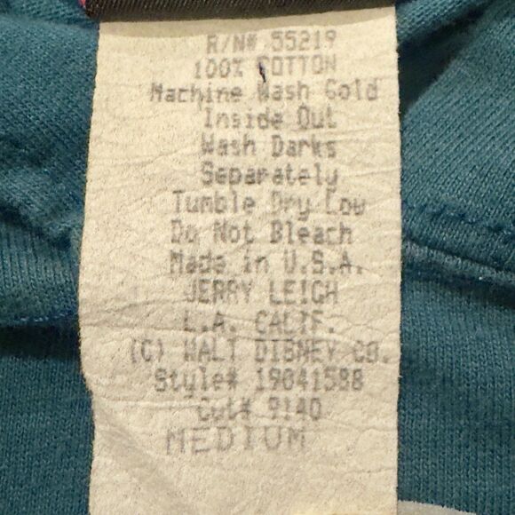 VTG 90s Mickey Unlimited Jerry Leigh Disney Hoodie Pullover Sz M USA Hip Hop - Picture 4 of 9